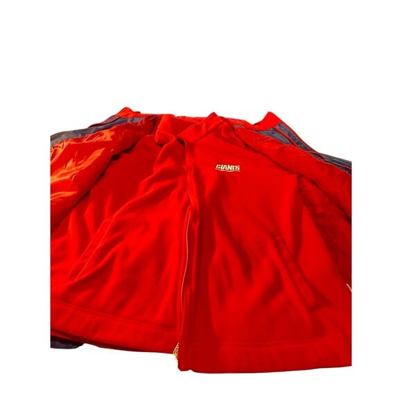 Pro line Men’s 2 in 1 Vintage New York Giants blue puffer jacket with red Fleec - Picture 6 of 7